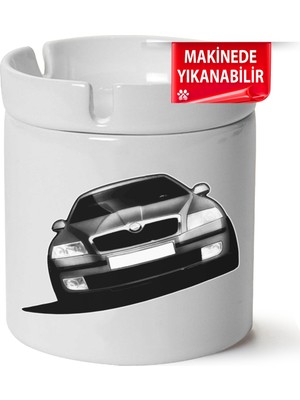 Skoda Octavia A5 Baskılı Porselen At-Söndür Küllük (Kl-Otmbl-Skd)