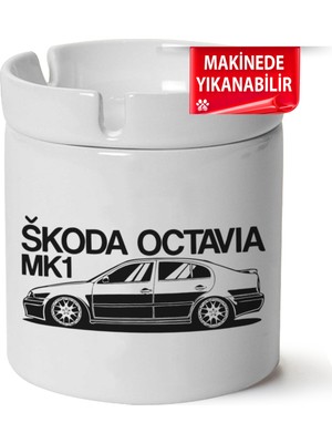 Skoda Octavia A4 Baskılı Porselen At-Söndür Küllük (Kl-Otmbl-Skd)