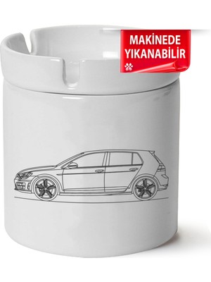 Vw Golf 7 Baskılı Porselen At-Söndür Küllük (Kl-Otmbl-Vw)