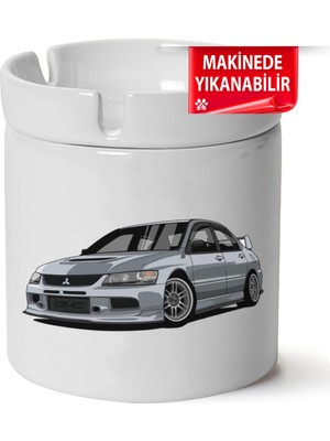 Mitsubishi EVO9BASKILI Porselen At-Söndür Küllük (Kl-Otmbl-Mtsbh)
