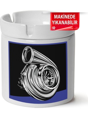 Çakılap Turbo Baskılı Porselen At-Söndür Küllük (Kl-Otmbl-Mdfy)