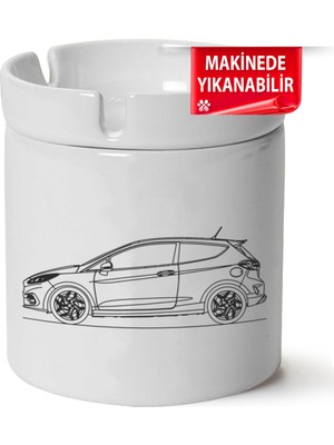Çakılap Ford Fiesta Mk8 Baskılı Porselen At-Söndür Küllük (Kl-Otmbl-Frd)