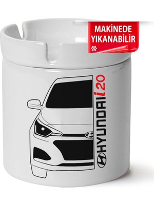 Çakılap Hyundai İ20BASKILI Porselen At-Söndür Küllük (Kl-Otmbl-Hynd)