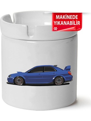 Çakılap Subaru Baskılı Porselen At-Söndür Küllük (Kl-Otmbl-Sbr)