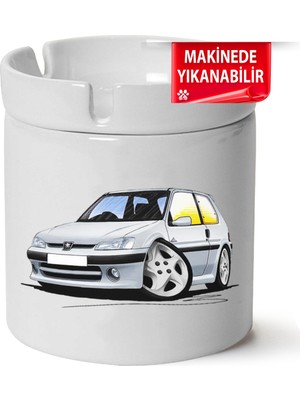 Çakılap Peugeot 106BASKILI Porselen At-Söndür Küllük (Kl-Otmbl-Pgt)