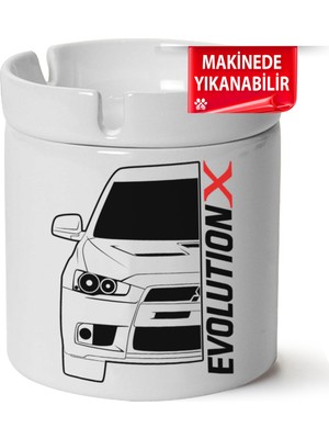 Çakılap Mitsubishi EVO10BASKILI Porselen At-Söndür Küllük (Kl-Otmbl-Mtsbh)