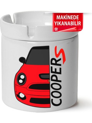 Çakılap Mini Cooper Baskılı Porselen At-Söndür Küllük (Kl-Otmbl-Mn)