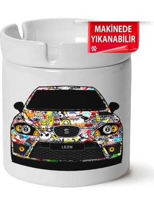 Çakılap Seat Leon MK2BASKILI Porselen At-Söndür Küllük (Kl-Otmbl-Seat)