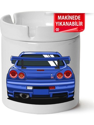 Çakılap Jdm Baskılı Porselen At-Söndür Küllük (Kl-Otmbl-Nssn)