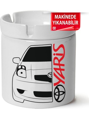 Çakılap Toyota Yaris Baskılı Porselen At-Söndür Küllük (Kl-Otmbl-Tyt)