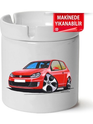 Çakılap Vw Golf 6 Baskılı Porselen At-Söndür Küllük (Kl-Otmbl-Vw)