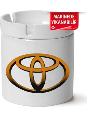 Çakılap Toyota Logo Baskılı Porselen At-Söndür Küllük (Kl-Otmbl-Tyt)