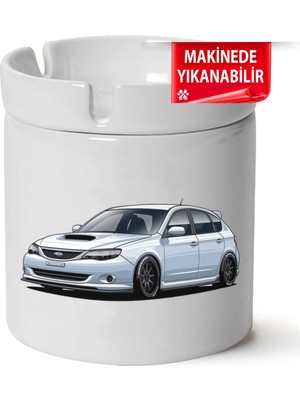 Çakılap Subaru Baskılı Porselen At-Söndür Küllük (Kl-Otmbl-Sbr)