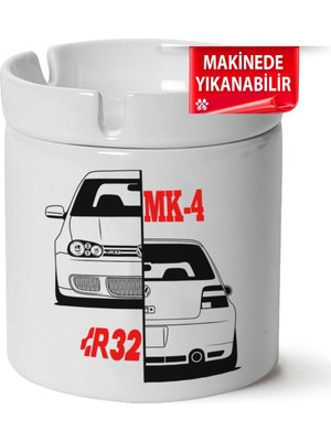 Çakılap Vw Golf 4 Baskılı Porselen At-Söndür Küllük (Kl-Otmbl-Vw)
