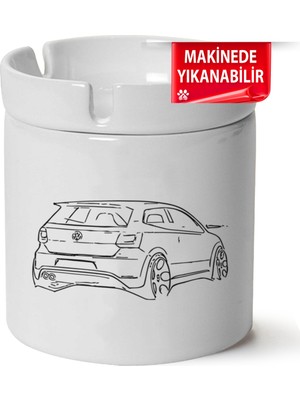 Çakılap Vw Polo Mk5 Baskılı Porselen At-Söndür Küllük (Kl-Otmbl-Vw)
