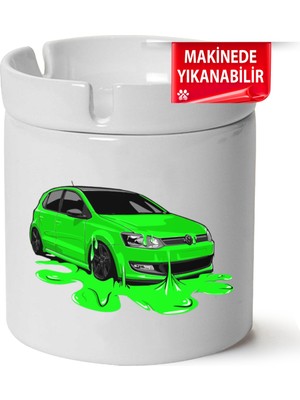 Çakılap Vw Polo Mk5 Baskılı Porselen At-Söndür Küllük (Kl-Otmbl-Vw)