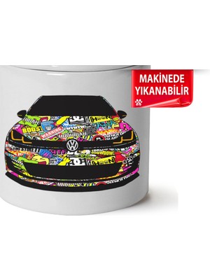Çakılap Vw Golf 7 Baskılı Porselen At-Söndür Küllük (Kl-Otmbl-Vw)