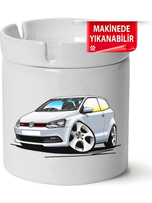 Çakılap Vw Polo Mk5 Baskılı Porselen At-Söndür Küllük (Kl-Otmbl-Vw)