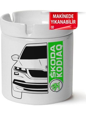 Çakılap Skoda Kodiaq Baskılı Porselen At-Söndür Küllük (Kl-Otmbl-Skd)