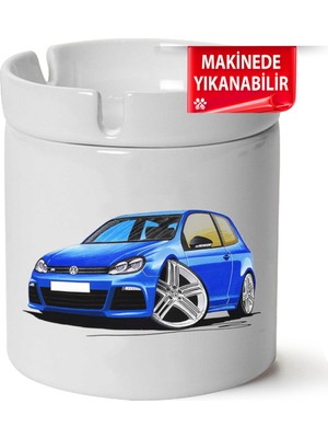 Çakılap Vw Golf 6 Baskılı Porselen At-Söndür Küllük (Kl-Otmbl-Vw)
