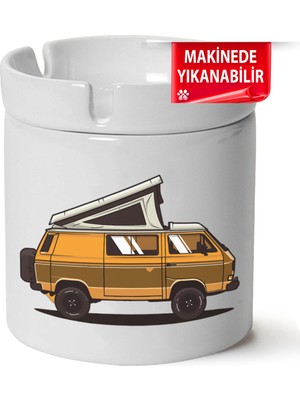 Çakılap Vw Transporter T3 Baskılı Porselen At-Söndür Küllük (Kl-Otmbl-Vw)