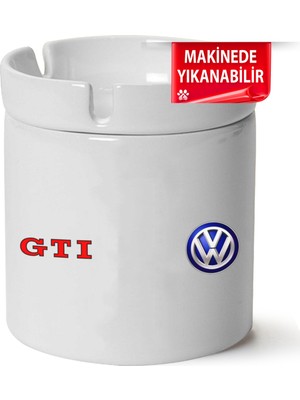 Çakılap Vw Gti Logo Baskılı Porselen At-Söndür Küllük (Kl-Otmbl-Vw)