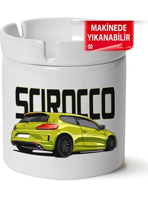 Çakılap Vw Scirocco Baskılı Porselen At-Söndür Küllük (Kl-Otmbl-Vw)