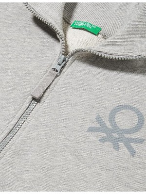 Benetton Çocuk Fermuarlı Sweatshirt