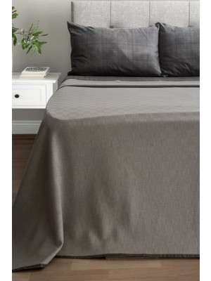 Alla Turca Çift Kişilik  Pamuk Pike Gri