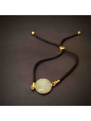 Doğal Taş Bileklik Kolye Akuamarin Ayarlanabilir Doğal Taş Bileklik