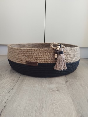 Karelim Home Kedi Köpek Sepeti Oyuncak Organizeri Kedi Uyku Sepeti Çok Amaçlı Dekoratif Organizer Sepet 40X14