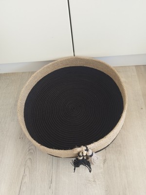 Karelim Home Kedi Köpek Sepeti Oyuncak Organizeri Kedi Uyku Sepeti Çok Amaçlı Dekoratif Organizer Sepet 40X14