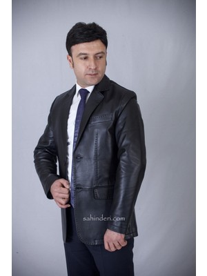 Puntolu Slim Fit Deri Ceket