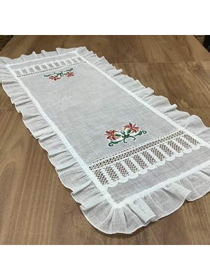 Oya Home Kaneviçe & El Dantelli Oda Takımı-3 Parça