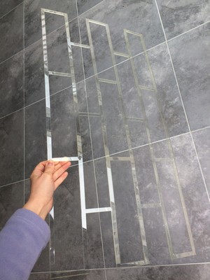 Piktura Tuğla Stencil Şablon Kalın Malzeme Rölyef Pasta ve Saten Alçıya Uygun Loft-1 Model