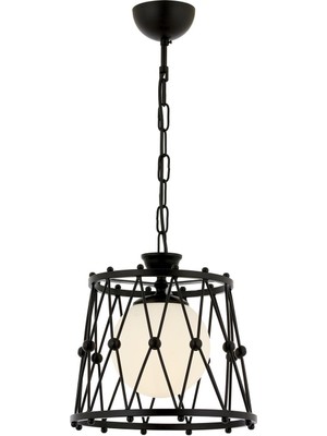 Avonnı AV-60396-1BSY Siyah Boyalý Modern Avize E27 Metal Cam 28X0CM