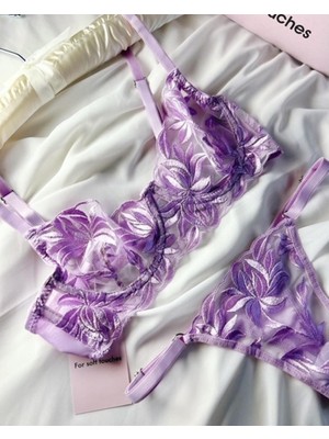 Es Lingerie Lilac Bralet Takım