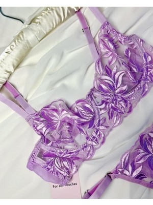 Es Lingerie Lilac Bralet Takım