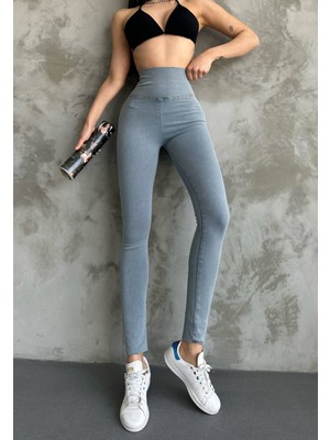 Ok Look Yüksek Bel Likralı Toparlayıcı Kot Denim Jean Tayt