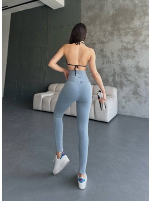 Ok Look Yüksek Bel Likralı Toparlayıcı Kot Denim Jean Tayt