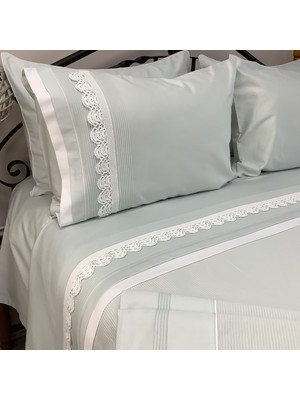 Oya Home Dantelli & Pamuklu Mint Pike Takımı-6 Parça