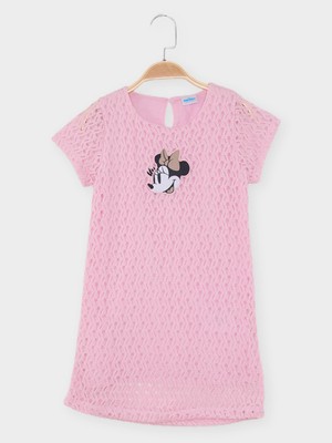 Minnie Mouse Lisanslı Kız Çocuk Elbise MN22063