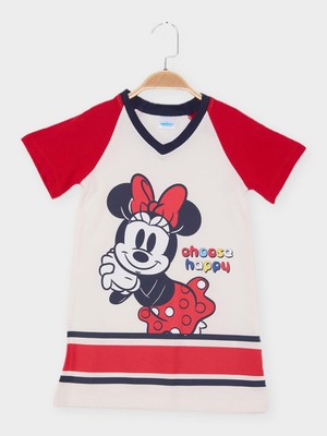 Minnie Mouse Lisanslı Kız Çocuk Elbise MN21825