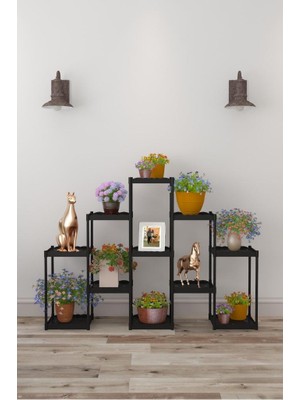 Armarks Işıl 11 Raflı Plastik Saksılık Dekoratif Çiçeklik Saksı Standı 22322_K_S