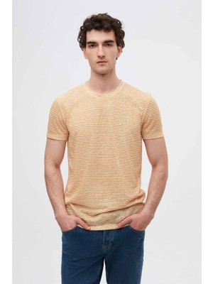 Twn Slim Fit Mango Çizgi Baskılı T-Shirt 2EC1438360200