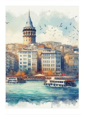 Karizma Tablo Istanbul Temalı Modern Ahşap Tablo 18CM x 27CM