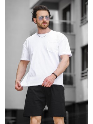 Oksit Trc 2816 Oversize Cepli Erkek Şort Tshirt Takım