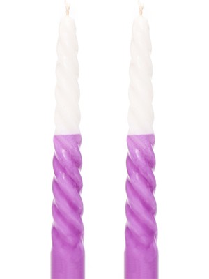 Missi 2li Degrade Mor Burgulu Şamdan Mum