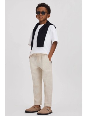 Lolipop Kids Store Erkek Çocuk Basic Tişört Keten Pantolon Takım