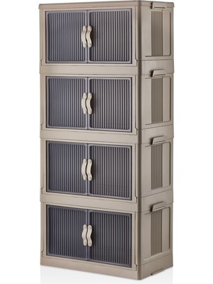 Emay Home Fold & Go 4 Kat Katlanır Dolap